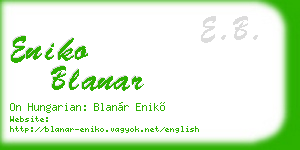 eniko blanar business card